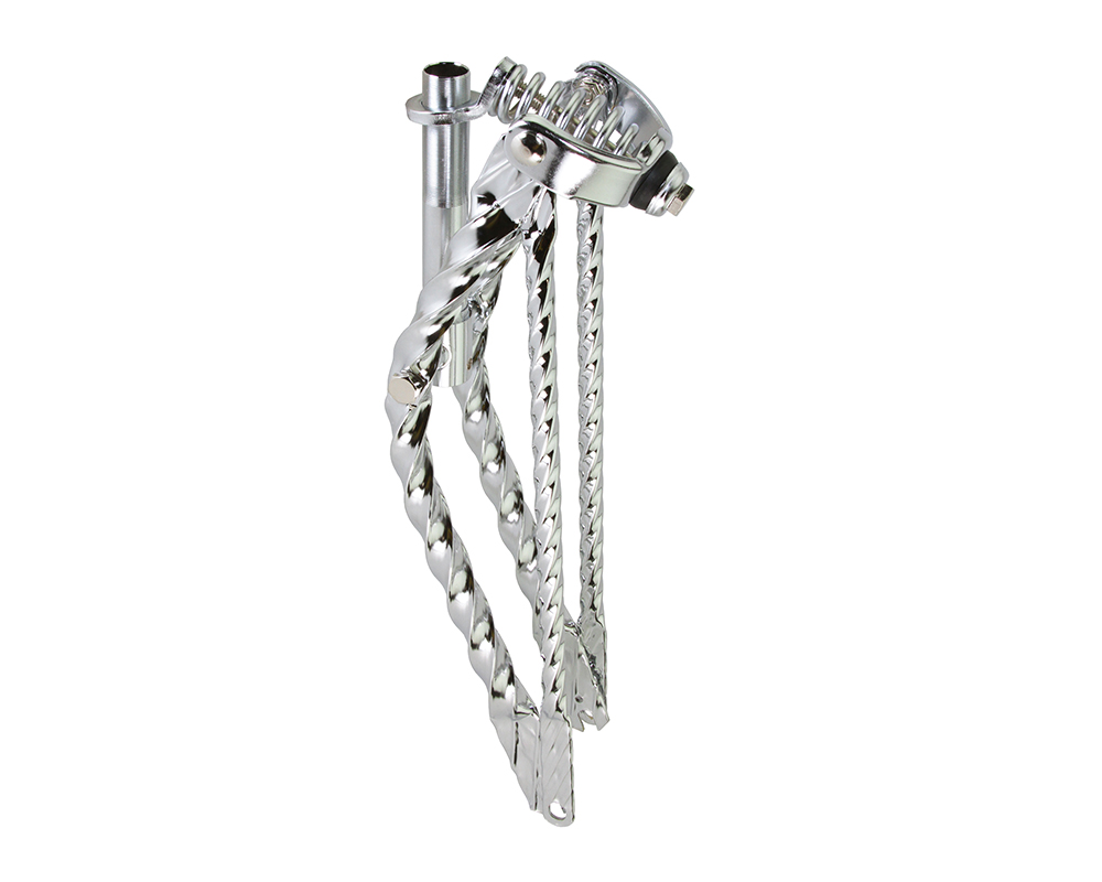 Bike 20 Lowrider Classic Square Twisted Spring Fork 1 Inch Chrome.