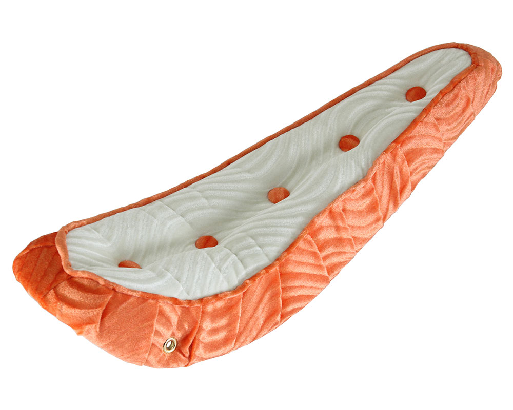 Bike 20 Polo Saddle W/Button Orange/White.