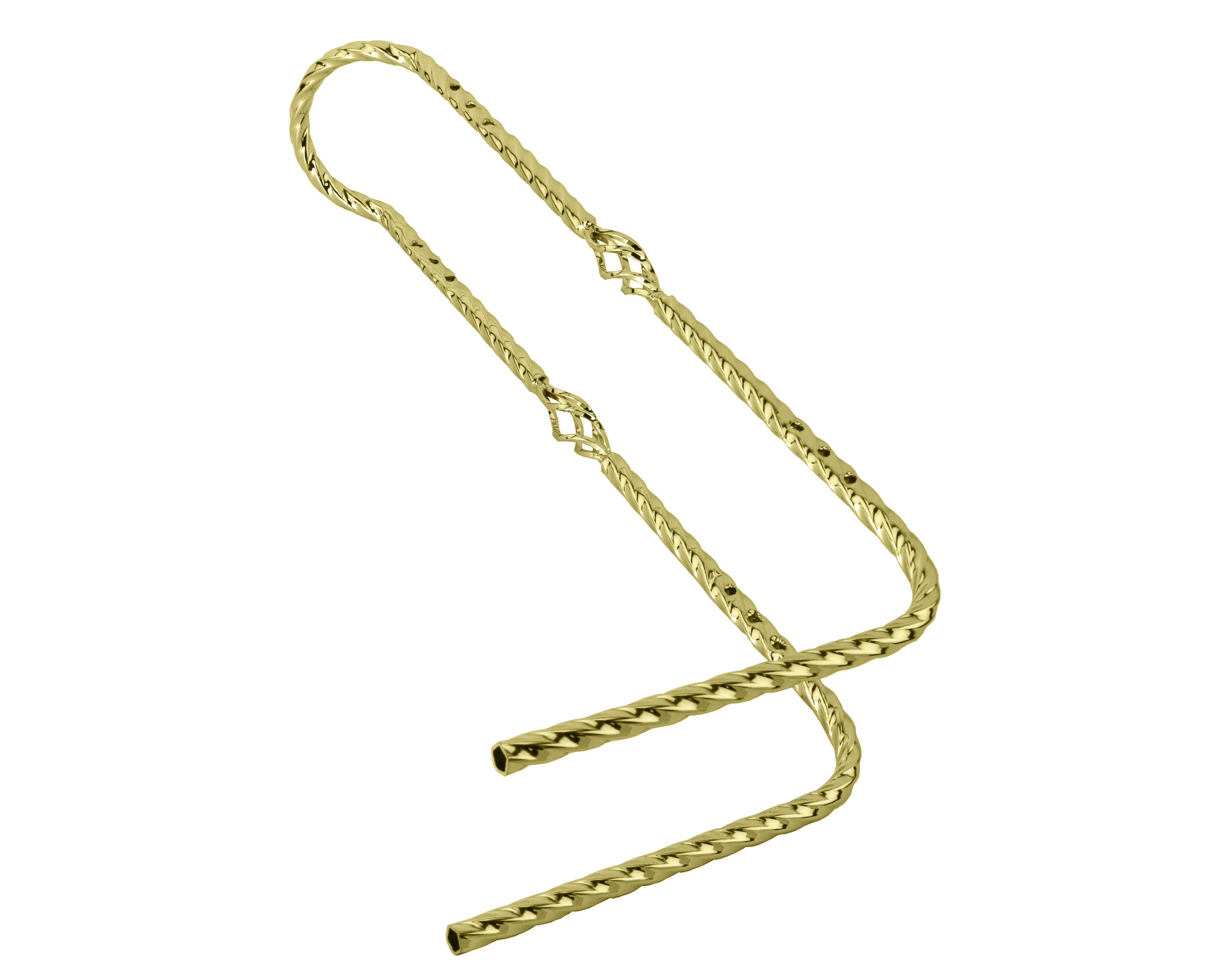 Bike Twisted Square Cage Sissy Bar 90/Degrees Gold.