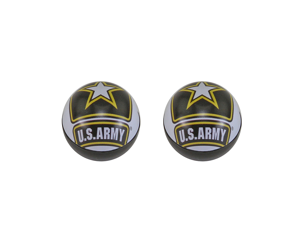 bike Army Logo Valve Caps Schrader Valve Black/White.