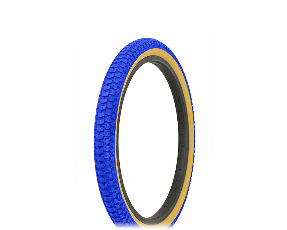 Bike Tire 20 x 2.125 Blue/Gum Side Wall HF-148.