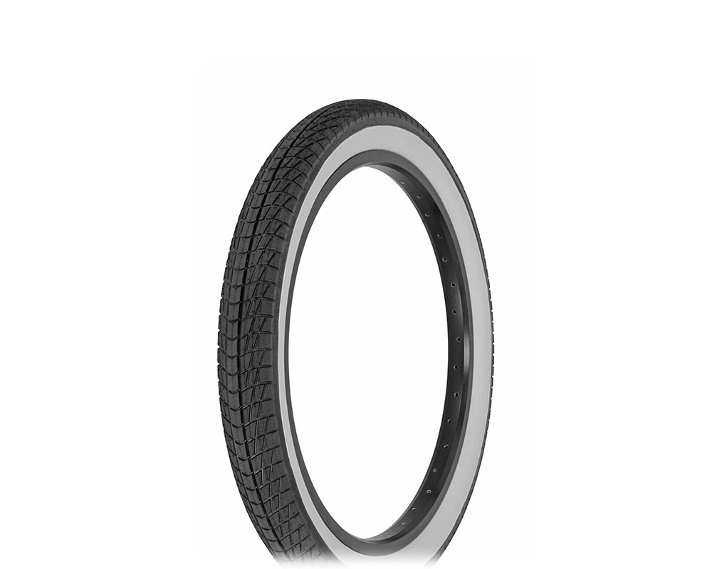 Bike Tire 20 x 2.40 Black/White Side Wall R-4602