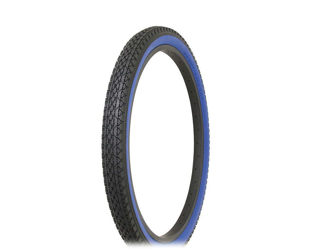 Bike Tire 24 x 2.125 Black/Blue Side Wall HF-133.