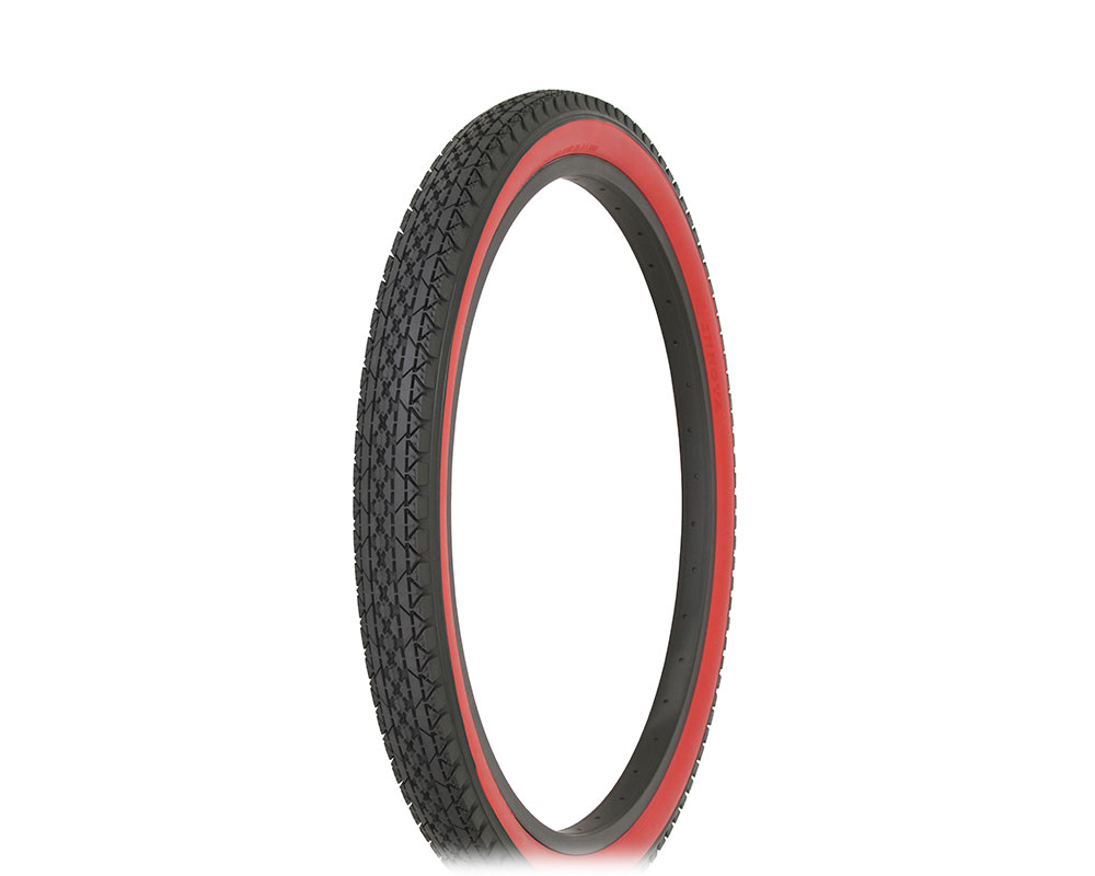 Bike Tire 24 x 2.125 Black/Red Side Wall HF-133.