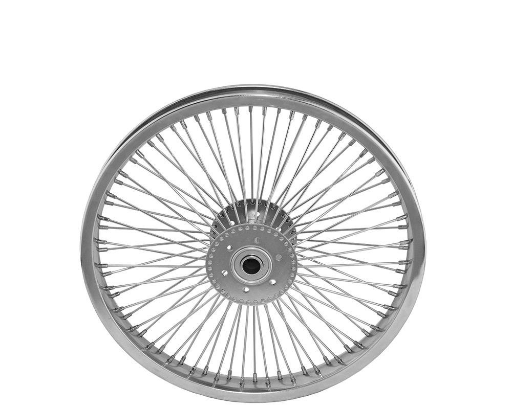 Bike 16 Hollow-Hub Wheel 72 Spoke 14g UCP Bearing 5/8idx1-3/8od Single Wall Chrome.